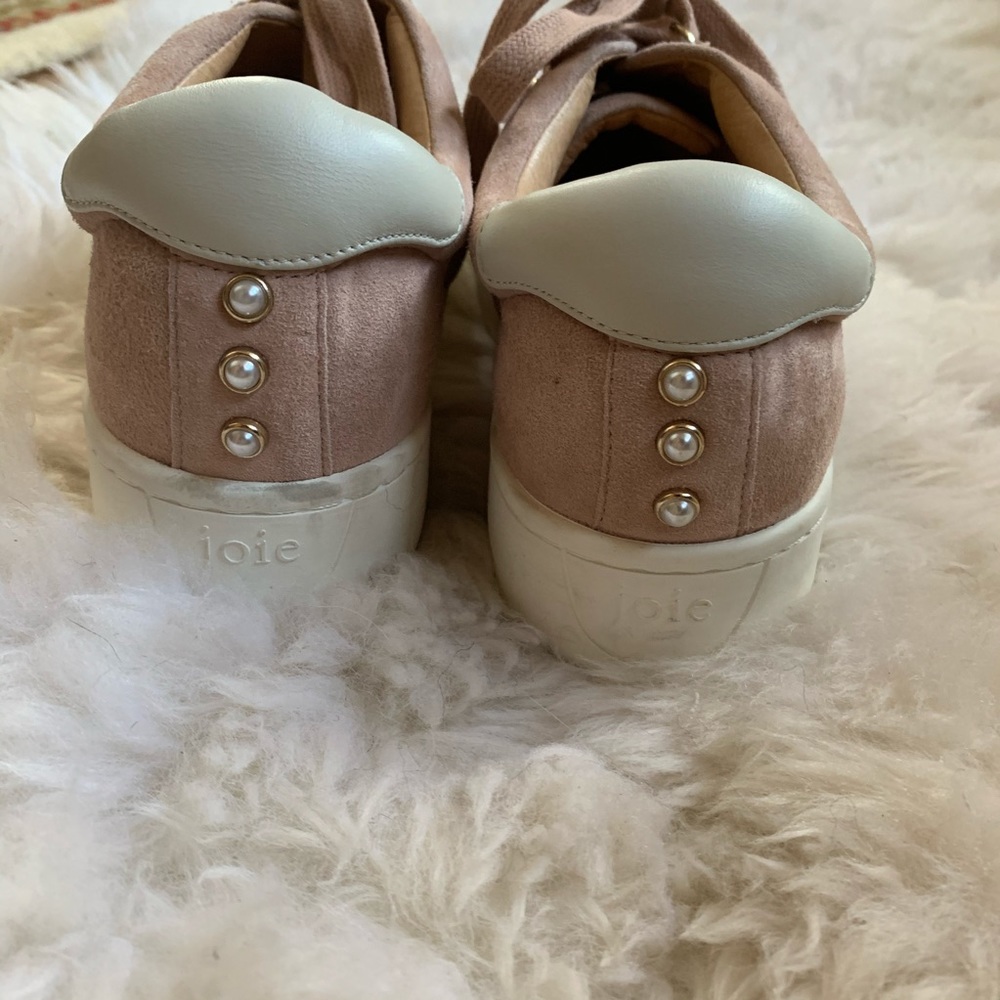New JOIE Handan Suede Pearl Pink Platform Sneaker - Picture 9 of 9